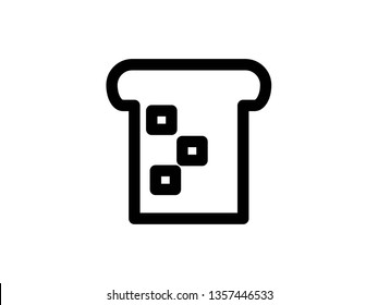 vector bread icons outline on white - Vector