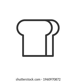Vector bread line icon. Symbol in trendy outline style. Vector illustration isolated on a white background. 