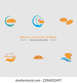 diseño de ilustración de conjunto de logotipos vectoriales de pan