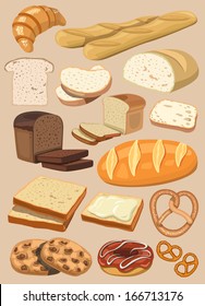 vector bread set