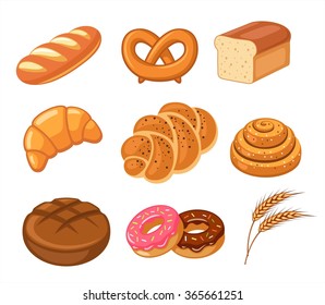 vector bread set