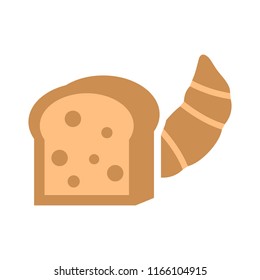 vector breakfast bread loaf - bakery symbol, nutrition illustration icon