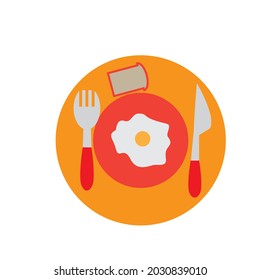 vector breakfast dish minimalist clipart or flat image or minimalist graphics
