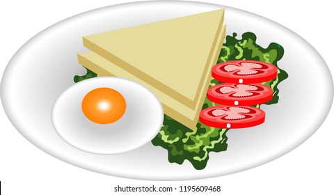 Vector - Breakfast  Food Illustration