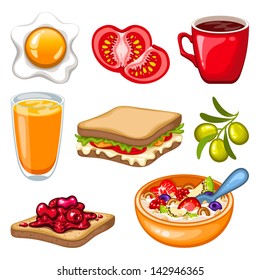 Vector Breakfast Icon Set