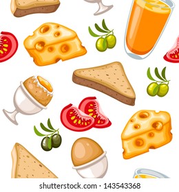 vector breakfast pattern