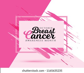 vector Breast Cancer Awareness Month . vector illustration. pink ribbon as a symbol of the fight against breast cancer. month of disease prevention October