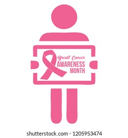 vector breast cancer awareness month in october. Realistic pink ribbon symbol. Medical Design. Vector illustration. Eps 10.

