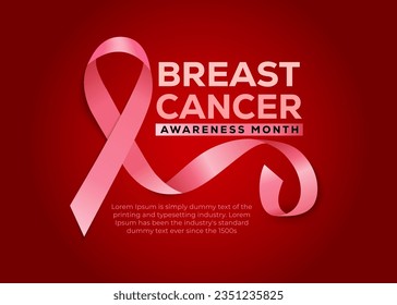 Vector breast cancer awareness month poster.