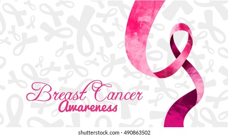 vector Breast Cancer Awareness Month (Pink ribbon)