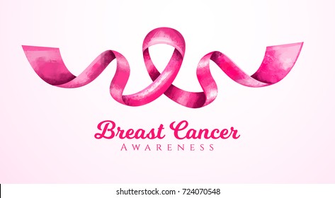 vector Breast Cancer Awareness Month (Pink ribbon) . Element for design business cards, invitations, gift cards, flyers and brochures