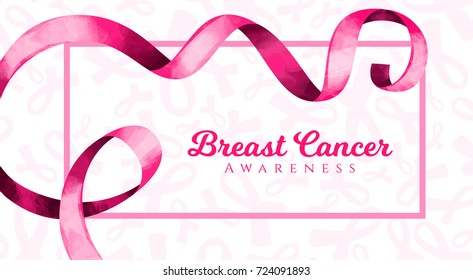 vector Breast Cancer Awareness Month (Pink ribbon) . Element for design business cards, invitations, gift cards, flyers and brochures