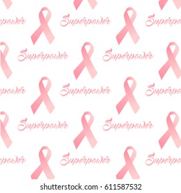 Vector Breast cancer awareness pink ribbon