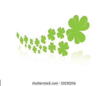 Vector Breeze of Shamrocks