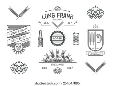 Vector brewery labels.Part II