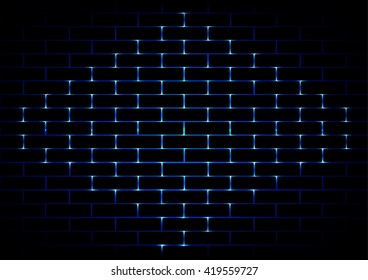 vector brick  dark light blue background. illustration vector design