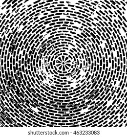 Vector brick dome. Circular brickwork. Vintage background.