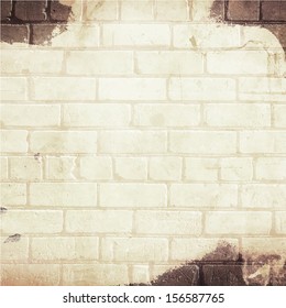 vector brick grunge wall background