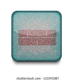 Vector brick icon. Eps10. Easy to edit