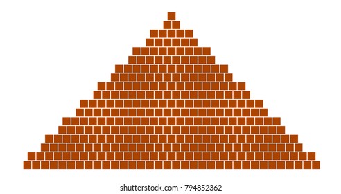 Vector brick pyramid