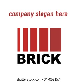 Vector brick. Simple business icon logo.Illustration. Sign. Flat image.  