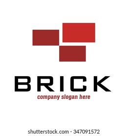 Vector brick. Simple business icon logo.Illustration. Sign. Flat image.