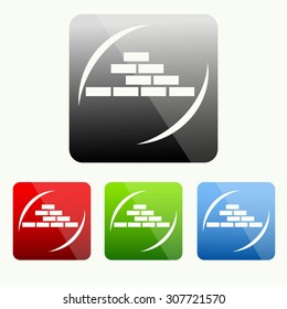 Vector of brick symbol or icon