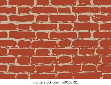 vector brick wall texture illustration, brick wall pattern. EPS