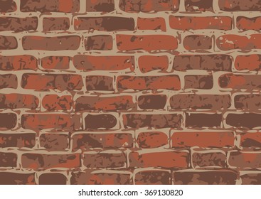 vector brick wall texture illustration, brick wall pattern. EPS