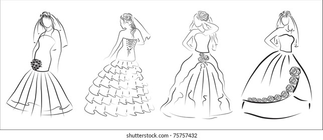 vector brides