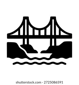 Un Vector de un puente que conecta dos masas terrestres, simbolizando la conexión