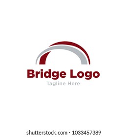 Vector of bridge connection logo for business.