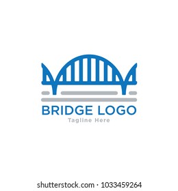 Vector of bridge connection logo for business.