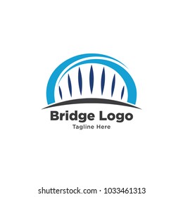 Vector of bridge connection logo for business.