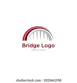 Vector of bridge connection logo for business.