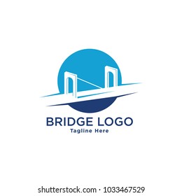 Vector of bridge connection logo for business.