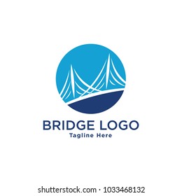 Vector of bridge connection logo for business.