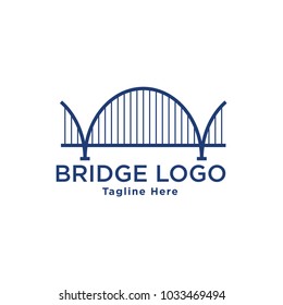 Vector of bridge connection logo for business.