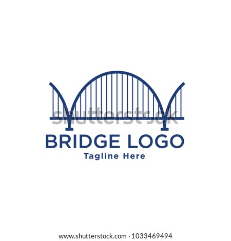 Vector of bridge connection logo for business.