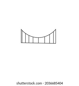 vector bridge or flat bridge illustration