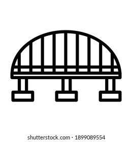 Vector bridge icon. Various bridges, outline icon. Line with editable stroke