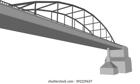 Vector bridge industrial on white background