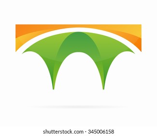 Vector bridge logo
