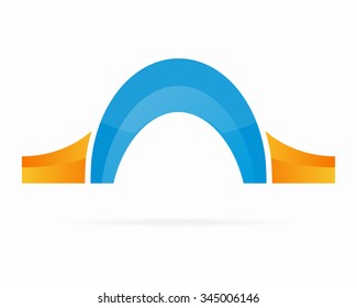 Vector bridge logo design elements