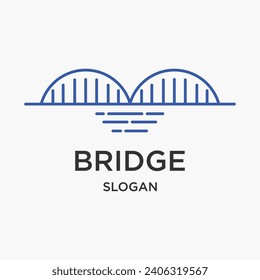 Plantilla de diseño de ilustraciones de iconos vectoriales de puente de vector