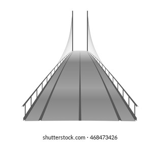vector bridge silhouette symbol logo emblem outline illustration