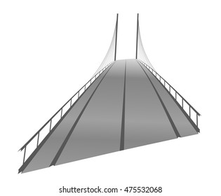 vector bridge silhouette symbol logo emblem outline illustration