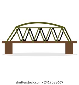 Vector bridge with sticks and pillars