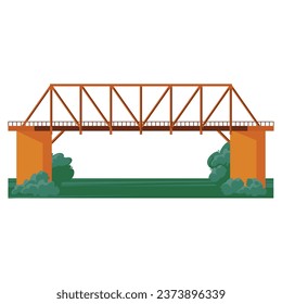 vector bridges color icon set structures for different terrain and landscape on the mountains plains across the sea and ocean vector illustration