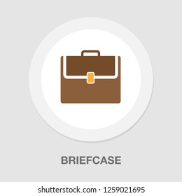 vector briefcase icon.  business office suitcase